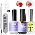 Gellen Gel Nail Polish Remover Kit, Gel Polish Remover for Nails with Liquid Latex Tape Cuticle Oil and Manicure Tools, Quick & Easy Gel Remover in 3-5 Minutes, No Soaking Or Wrapping