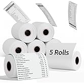 (5 Rolls) 2 1/4" x 85' Thermal Receipt Paper Rolls, Cash Register POS Thermal Paper, Credit Card Thermal 2 1/4 in x 85 ft.