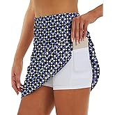 Stelle Women's Athletic Skorts 17" Golf Skirts Inner Shorts Tennis Skort with 2 Pockets Running Sports Pickleball Skirt