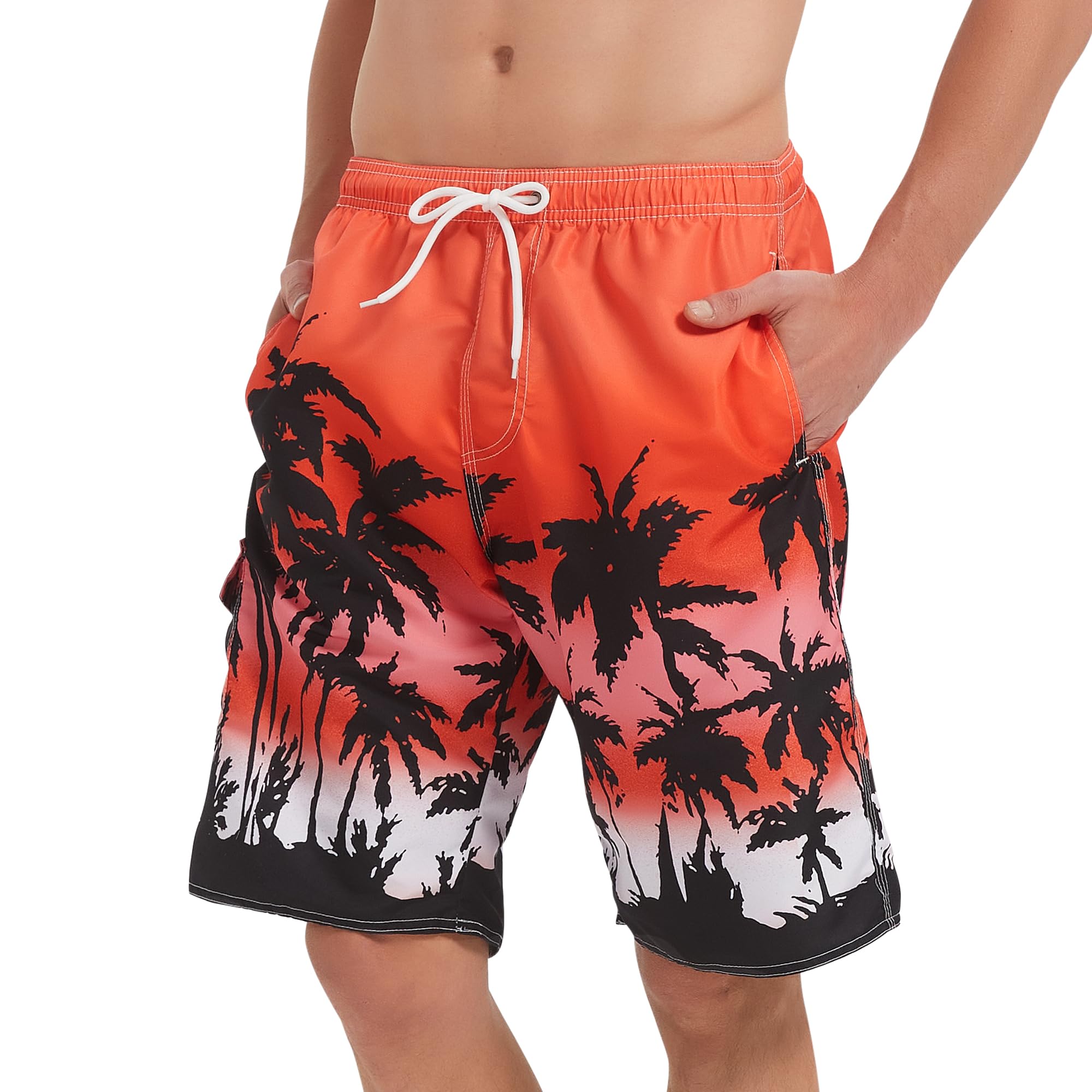 Photo 1 of Scotamalone Mens Swim Trunks Swimming Shorts Swimwear Bathing Suits Quick Dry 11 Inch with Mesh Lining