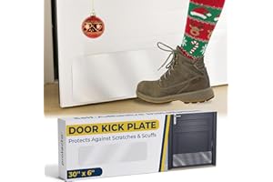 PROTECTO Door Kick Plate - 30x6” Transparent Self-Adhesive Kickplates for Interior & Exterior Doors | Front or Back Door Scratch Protection Plate for Walls and Doors | Push Plate for Bottom of Door