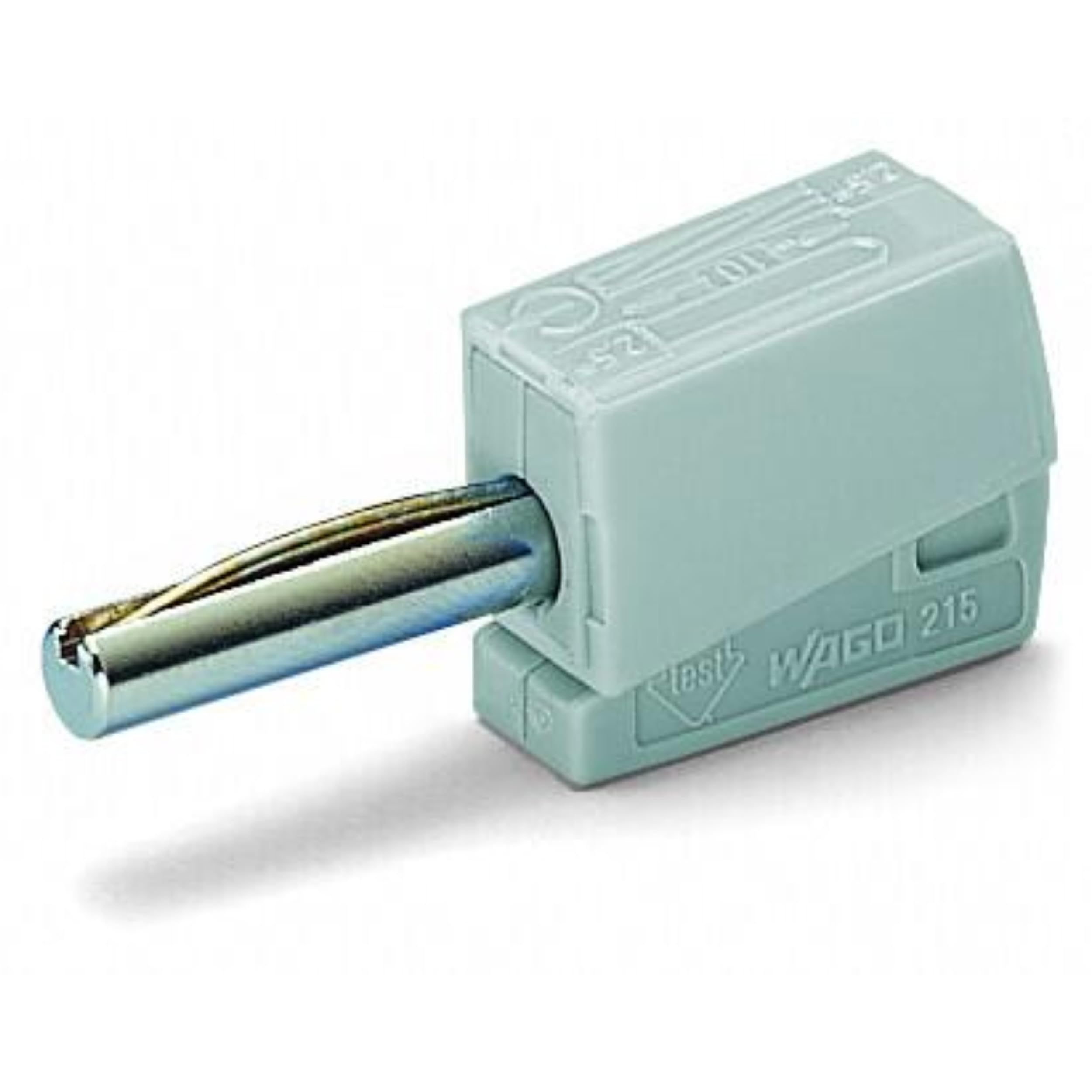 WAGO Banana plug; for socket 4 mm Ø; 2,50 mm²; gray, 215-811 (50 pcs) — image 1