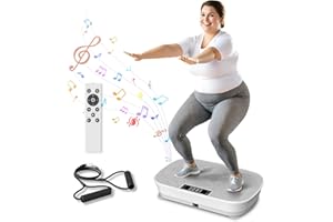 AXEFIT Vibration Plate Exercise Machine - Bluetooth Music & 400LBS Capacity Vibration Plate for Lymphatic Drainage & Weight Loss with 99 Speed Levels, Whole Body Vibration Plate for Home Fitness