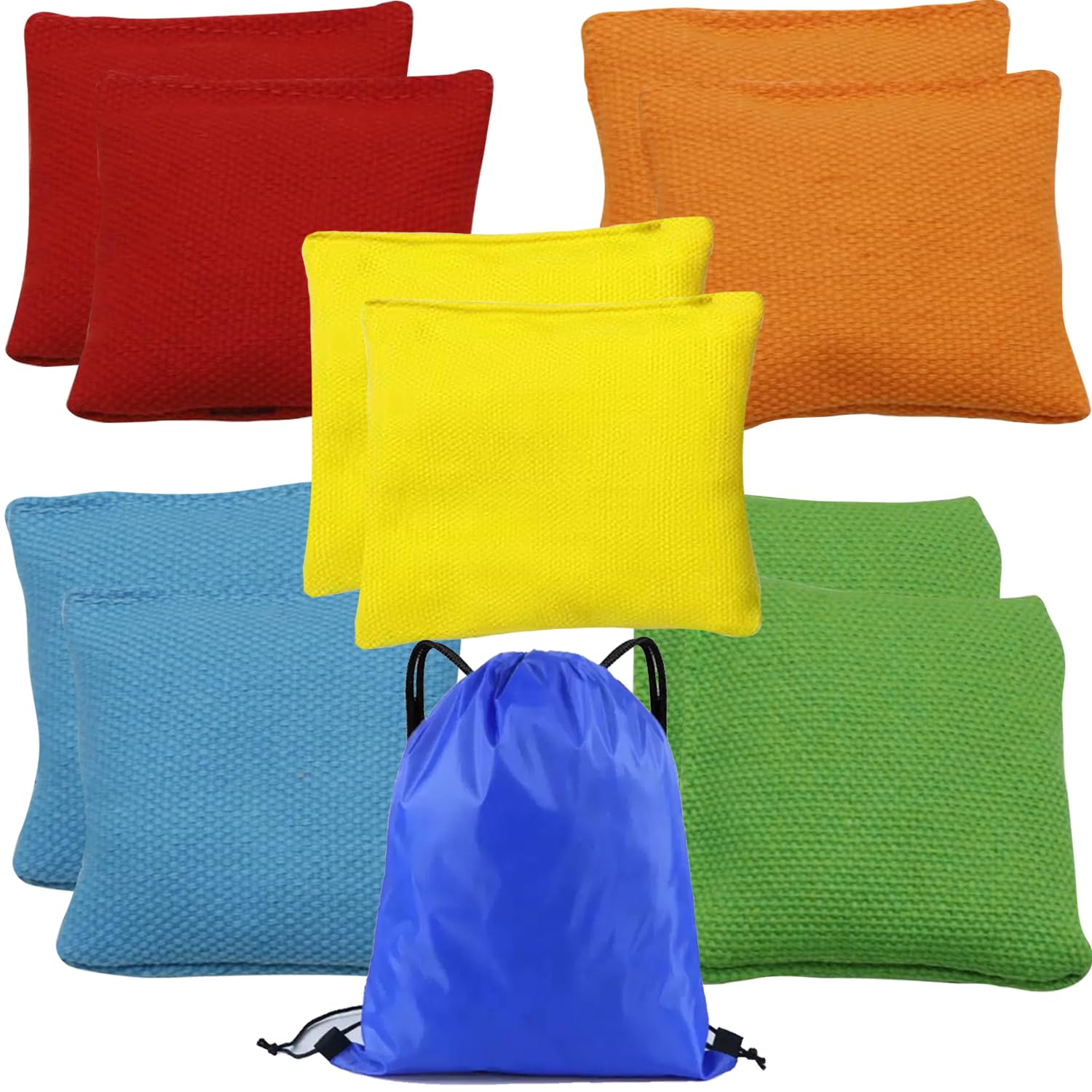 10 Pcs Bean Bags,10cm*10cm Small Bean Bag, Toss for Hand Toss Cornhole Game Outdoor Family Party Activities(5 Colours)