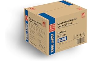 INTCO Basic Medical Blue Nitrile Exam Gloves - Latex-Free & Powder-Free - NGPF 7002 (Case of 1,000), Medium