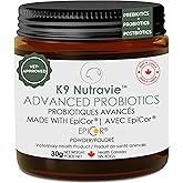 K9 Nutravie Probiotics for Dogs Powder Pet Supplements - Vet-Formulated for Digestion, Gut Health & Immunity with Epicor, Pum
