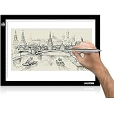 HUION L4S LED Light Box A4 Ultra-Thin USB Powered | Adjustable Brightness Light Pad for Tracing, Diamond Painting, Drawing, Sketching, Animation