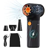 Electric Air Duster, 130,000 RPM High-Speed Compressed Air Duster, Rechargeable Portable Cordless Air Blower 3 Gear Mini Turbo Fan Jet Dry Blower with Non-Slip Handle for PC Car Electronics Cleaning