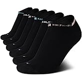 Tommy Hilfiger Womens No Show Socks - 6 Pack Cotton Blend Lightweight Cushioned Flat Liner Socks for Women