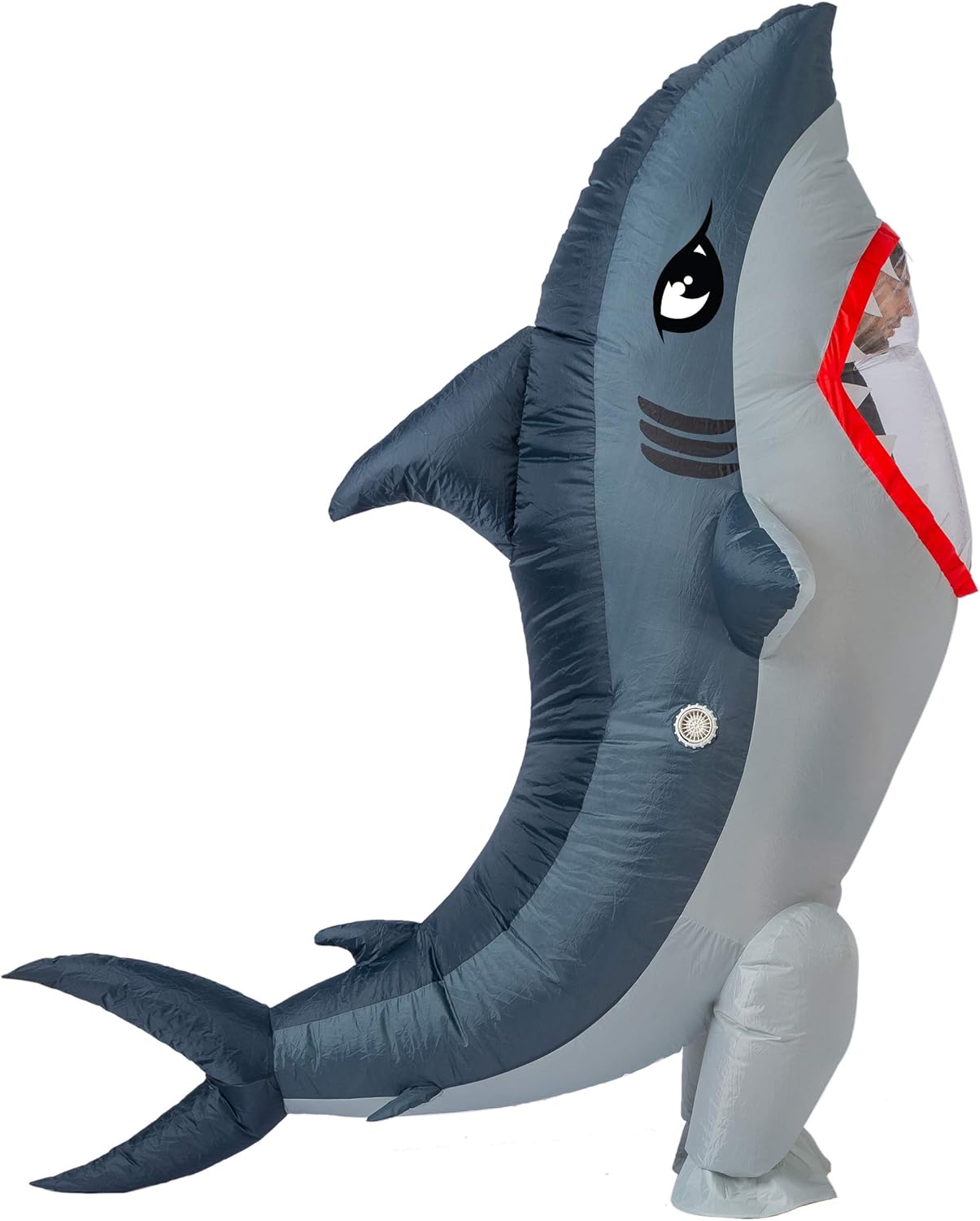 Spooktacular Creations Inflatable Costume Full Body Shark Air Blow-up Deluxe Halloween Costume - Adult Size: Clothing