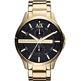 A|X Armani Exchange Men's Watch with Three-Hand Analog Display and Date Window, Watch for Men with Stainless Steel or Leather Band