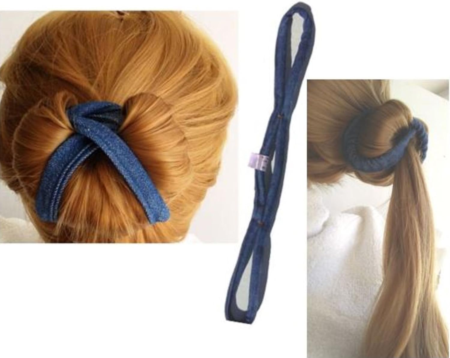 Buy Blue Pro Hair Bun Maker Set Blue Denim 1 Large Unit 1