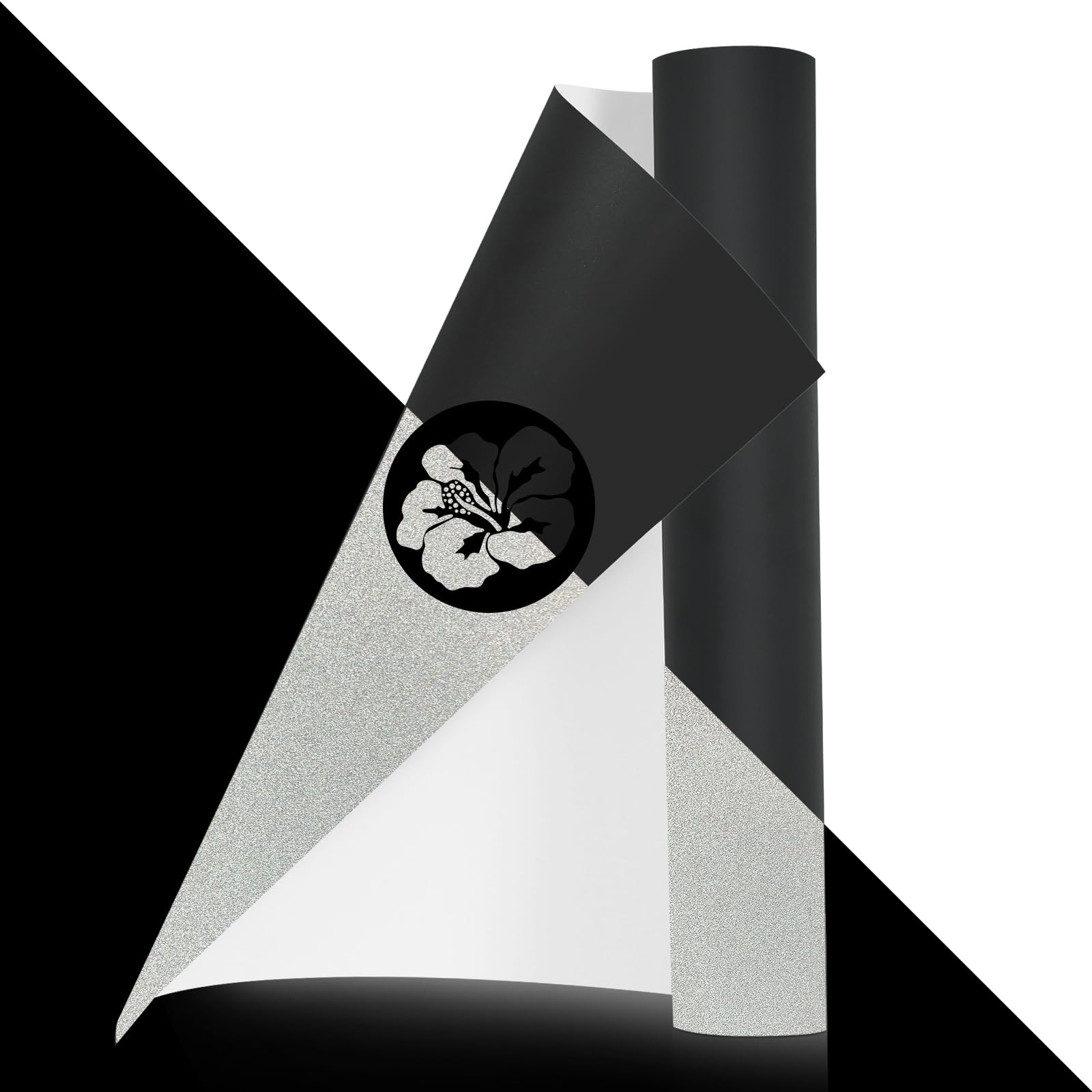 Photo 1 of AHIJOY Reflective Vinyl Permanent Adhesive Black 12" x 10FT Adhesive Vinyl for Crafts Decals Bikes Motorcycles Helmets Mailbox DIY Projects