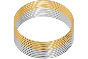 Toyvian 10 Pieces 10cm Metal Dream Catcher Rings for Crafts, Gold Silver Macrame Hoops DIY Wreath Frame