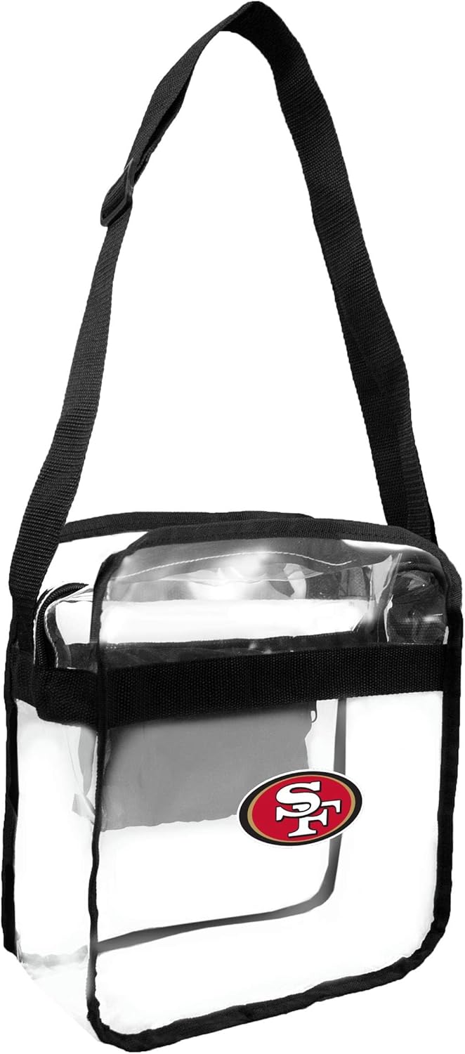 NFL San Francisco 49ers Clear Carryall Crossbody Purse : Clothing