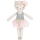 MON AMI Kacie The Kitty Ballerina Stuffed Doll – 9”, Soft Plush Animal Doll, Use as Toy or Room Decor, Great Gift for Kids of All Ages