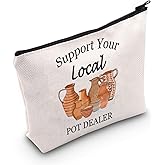 G2TUP Pottery Artist Gift Support Your Local Pot Dealer Makeup Bag Ceramics Artist Cosmetic Bag Pottery People Gift Zipper Travel Bag