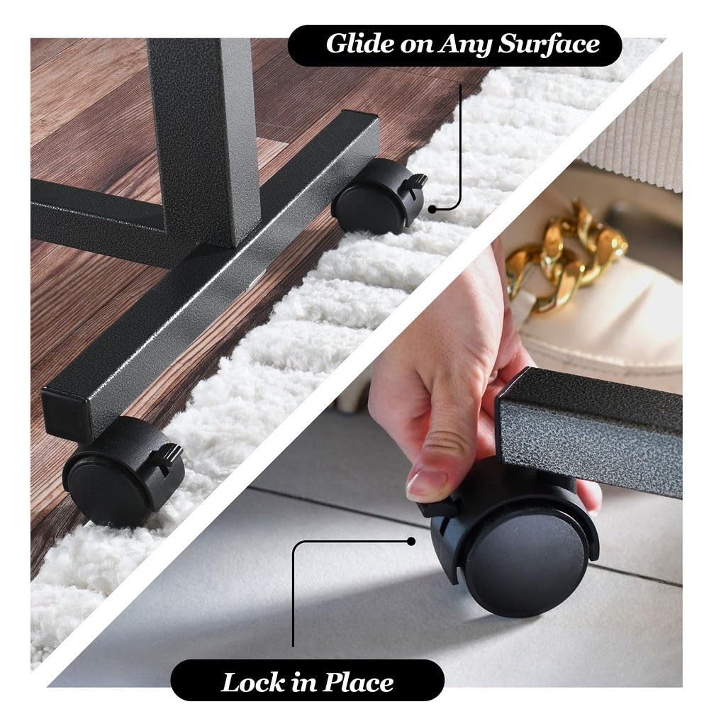 Medical king Adjustable Overbed Bedside Table with Wheels Bed Desk Over Bed with Wheels Hospital Table for Hospital and Home Use