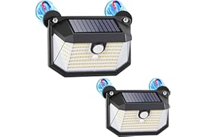LUHLEE 178 LED Magnetic RV Solar Lights Outdoor, 800LM Ultra-Bright RV Porch Light with Motion Sensor, Strong Magnets IP65 Waterproof rv Lights Exterior for Awning Camper Trailer Porch (2 Pack)