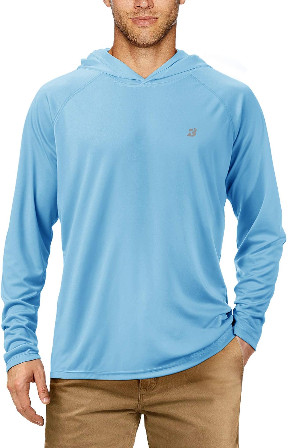 RoadboxUPF 50+ Fishing Shirts for Men, Long Sleeve UV Sun Protection Hoodie, Outdoor Hiking Running Swimming Rash GuardGlobal Recycled StandardGlobal Recycled StandardGlobal Recycled Standard