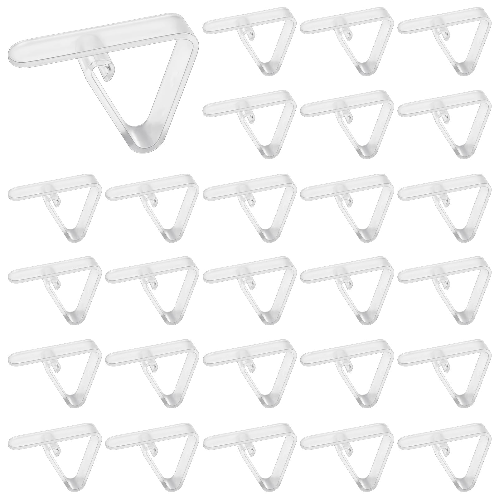 AUAUY 27PCS Tablecloth Clips, Plastic ClearTable Cloth Holder Clips, Transparent Picnic Table Clips, Table Cloth Clips, Tablecloth Clips for Outdoor Tables, Table Clips for Indoor Outdoor Camping — image 1