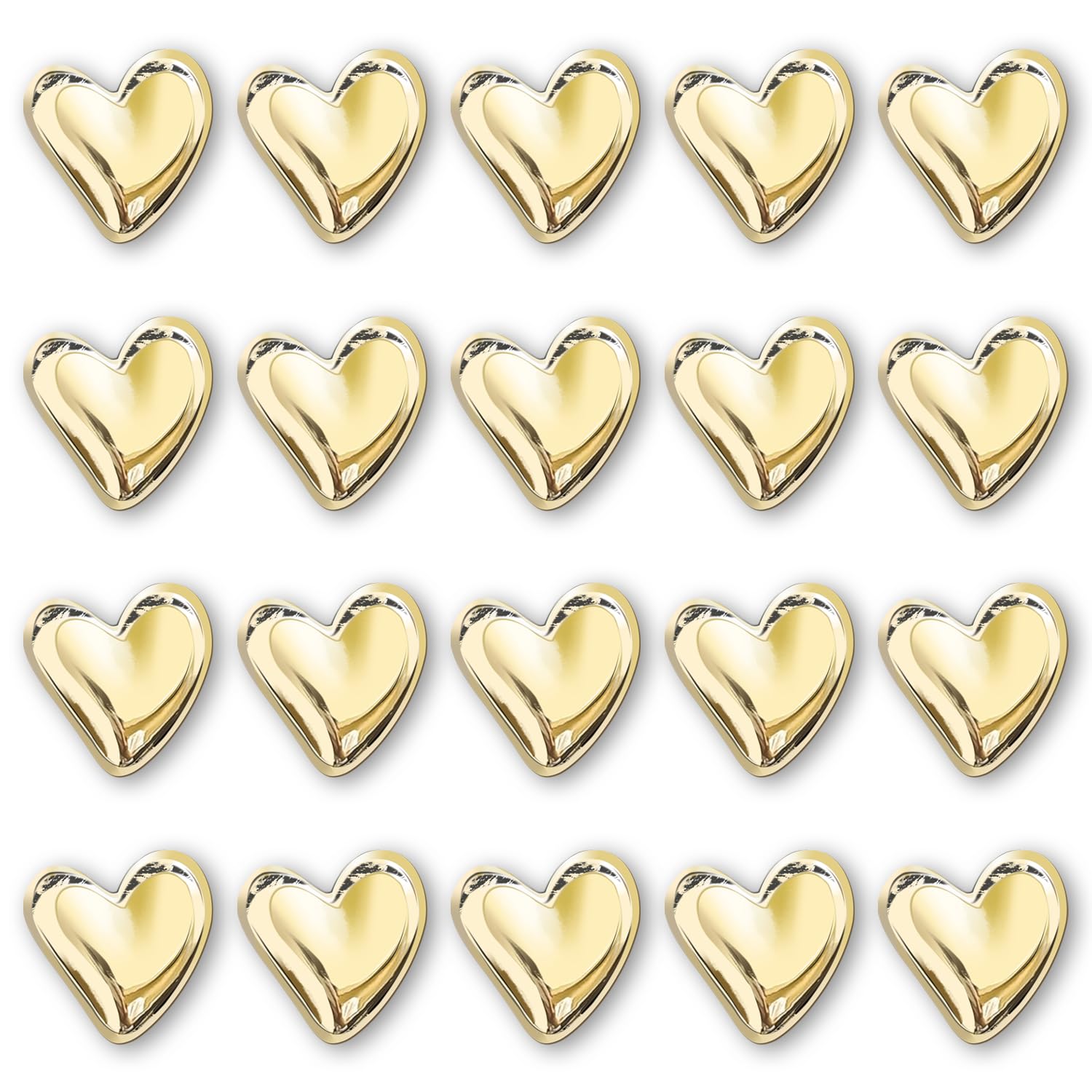 Photo 1 of 22Pcs Fridge Magnets,Cute Love Heart Decorative Magnets, Refrigerator Magnets for Whiteboard Cabinet Locker,Strong Holding Power,Gold