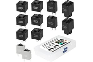 LUFECHO 6Pcs 9038 Relay Bypass Switch Kit Replacement, Replace 9036 9037 Fuel Pump Relay Bypass Kit, Black Relay Bypass Switch with White Compartmented Storage Box (12)