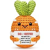 Daughter Birthday Gift from Mom Dad Gift for Daughter Bonus Step Daughter- In- Law Mini Handmade Positive Crochet Carrot,Christmas Stocking Stuffers For Daughter Christmas Valentine Graduation