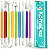 KornaDoz 9 Pcs Double Head Clay Sculpting Tools Kit, Versatile for Pottery Carving, Ceramic & Modeling Clay, DIY Crafts Projects for - Assorted Colors