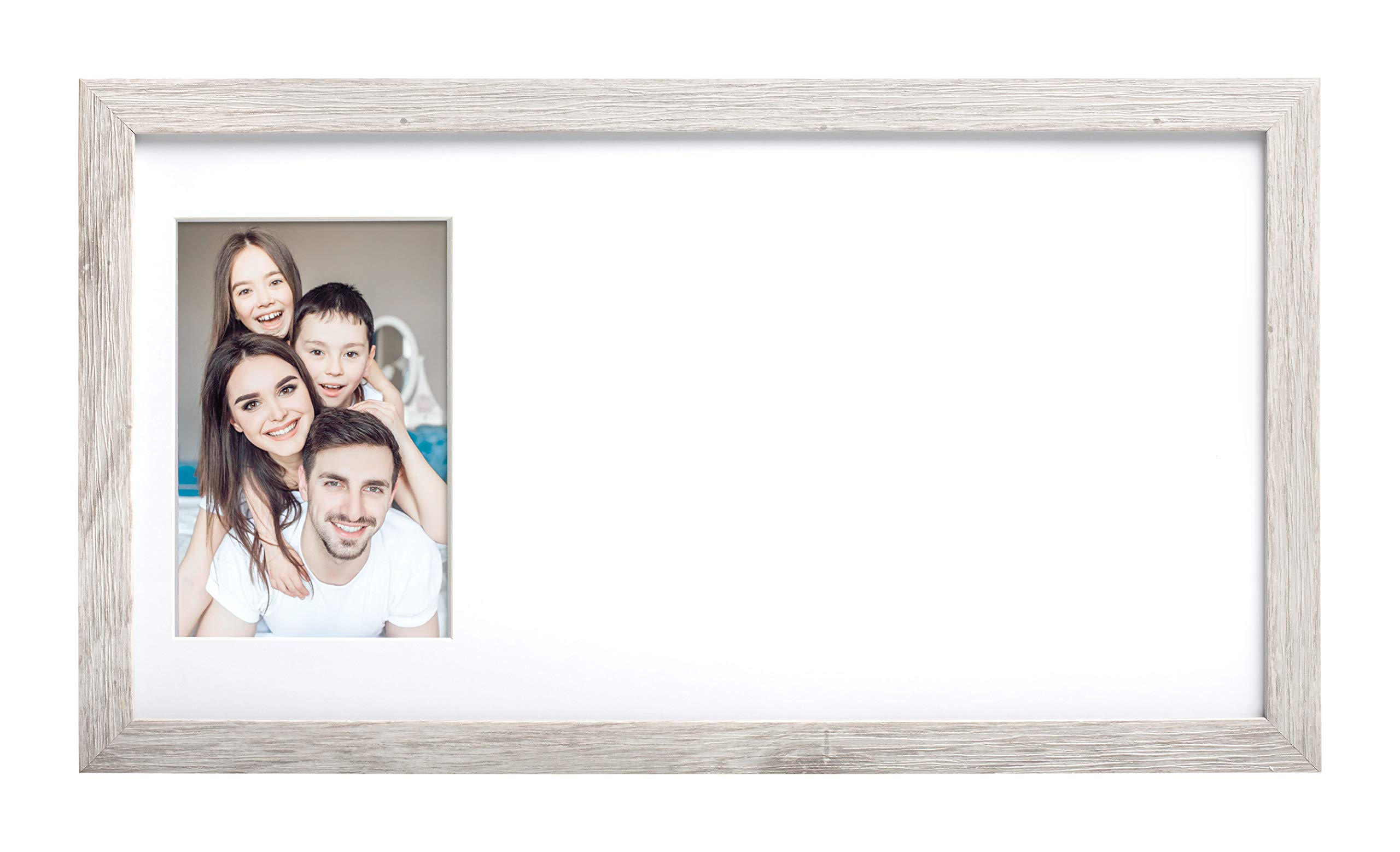 Kate & Milo DIY Family Photo Frame and Paint Kit – Craft Keepsake for Parents, Rustic Farmhouse Home Decor, Gray