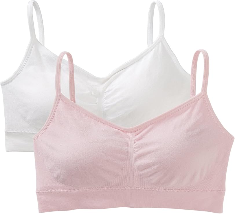 Jockey Women's Bras Modern Micro Seamfree Cami Strap Bralette 2 Pack