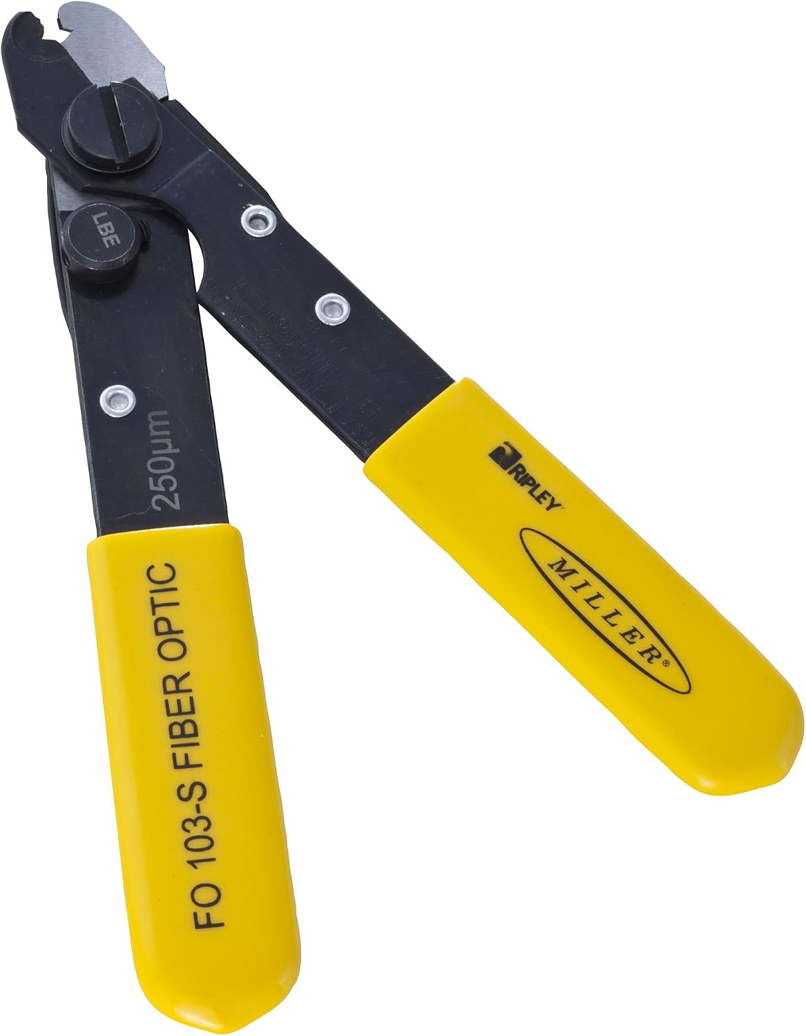 Miller FO 103-S-200 Series Single Hole Fiber Optic Stripper for Working Technicians Electricians, and Installers