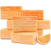 Australian Botanical Soap, 6.6 OZ, Vitamin C and Valencia Orange, Triple Milled Bars made with a Natural Soap Base and Enriched with Organic Shea Butter, Pack of 8