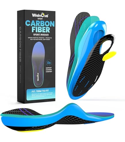 Semelles Intérieures VKTRY Silver - Fibre De Carbone Pour Confort Et Soutien Quotidien - Léger, Amorti, Maintien De La Voûte Plantaire - 5
