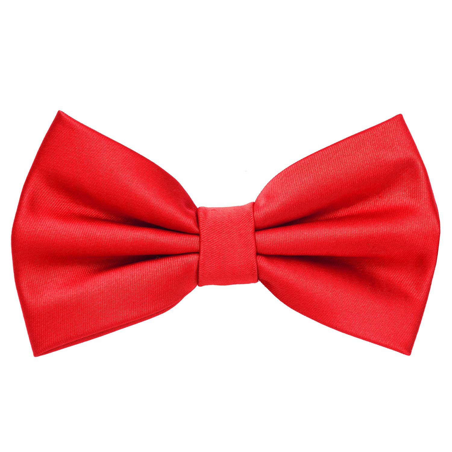 MASADA bow tie blazing-red - men's accessory in silk-look, continuously adjustable, handmade with hook closure - 12 x 6 cm