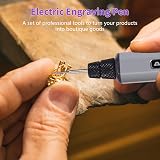 ARROWMAX Mini Engraving Pen Cordless Wireless 4 Speeds 30 Bits USB-C view 5