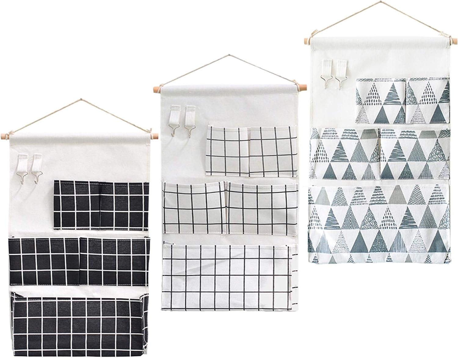 MERYSAN 3 Stücke Hängetasche Hängend Aufbewahrungstasche mit 2 Haken