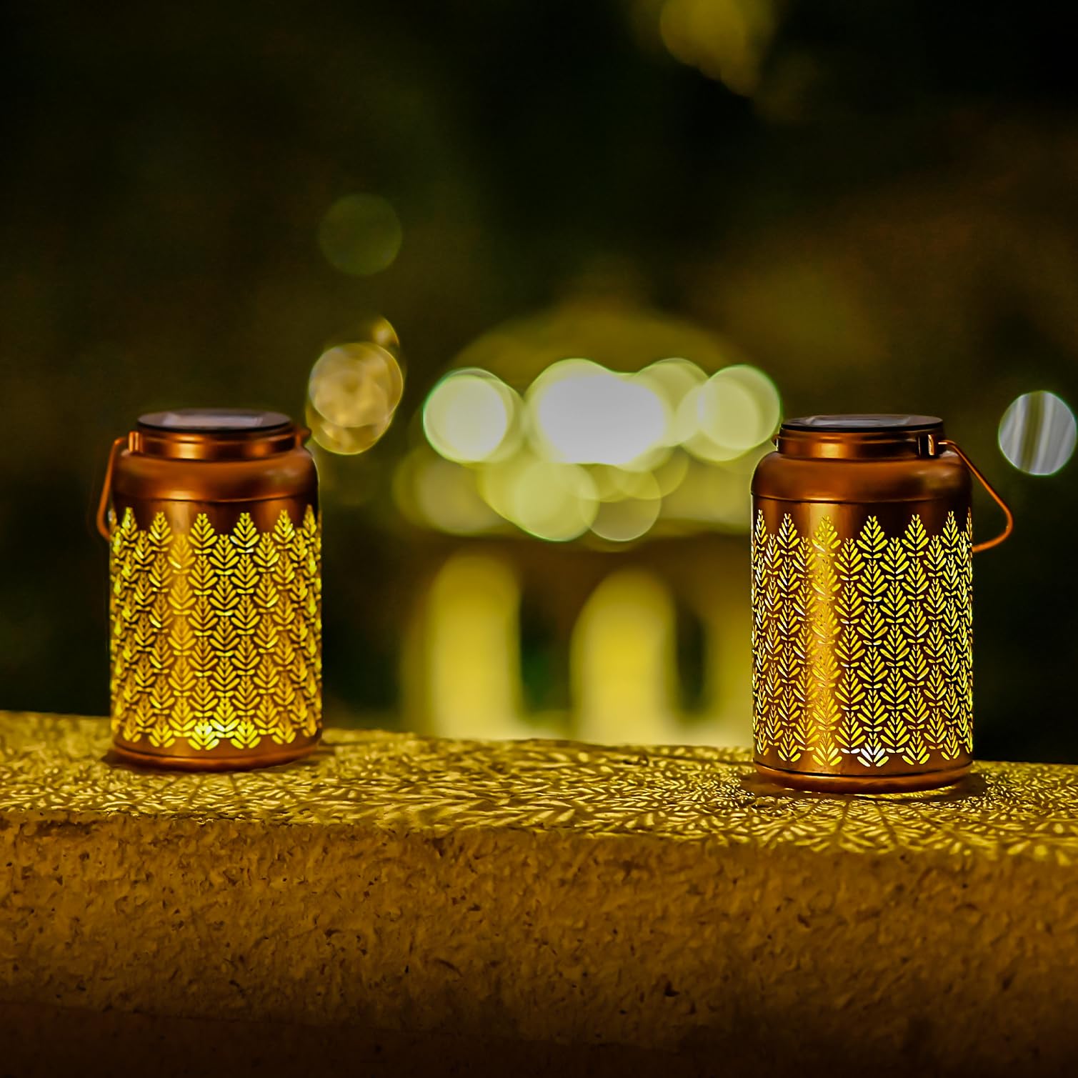 Photo 1 of 2 Pack Solar Lanterns Outdoor Waterproof - Birthday Gifts for Women, Men, Mom, Solar Lights Outdoor Hanging Garden Decor for Outside, Patio, Outdoor, Yard, Lawn, Balcony Grass