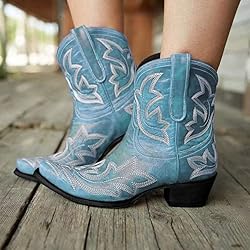 Hbeylia Cowboy Boots For Women Vintage Embroidery