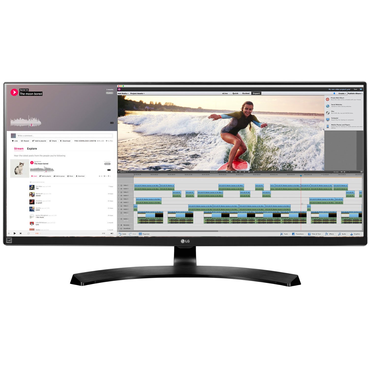 LG 34UM88C-P 34-Inch 21:9 UltraWide QHD IPS Monitor with USB Quick Charge