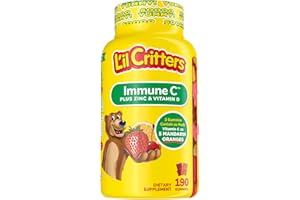 LIL CRITTERS L'il Critters Kids Immune C Gummy Supplement with Vitamin C, Zinc and Vitamin D3 for Immune Support, 190 ct (95-190 day supply), 4 delicious flavors from America’s Number One Gummy Vitamin Brand