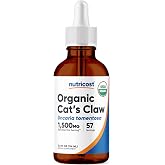 Nutricost Organic Cat's Claw Liquid Drops 3.8 Fl Oz for 57 Servings | Uncaria Tomentosa, USDA Organic, Vegan-Friendly, Non-GMO, Gluten-Free