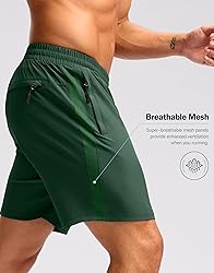 Pudolla Men's Running Athletic Shorts with 3 Zipper