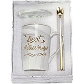 Mother In Law Coffee Mugs Best Mother In Law Coffee Mug Best Mother In Law Gifts Birthday Mothers Day Best Mother In Law Gifts from Daughter Son In Law 14 Ounce Grey with Gift Box Spoon Coaster