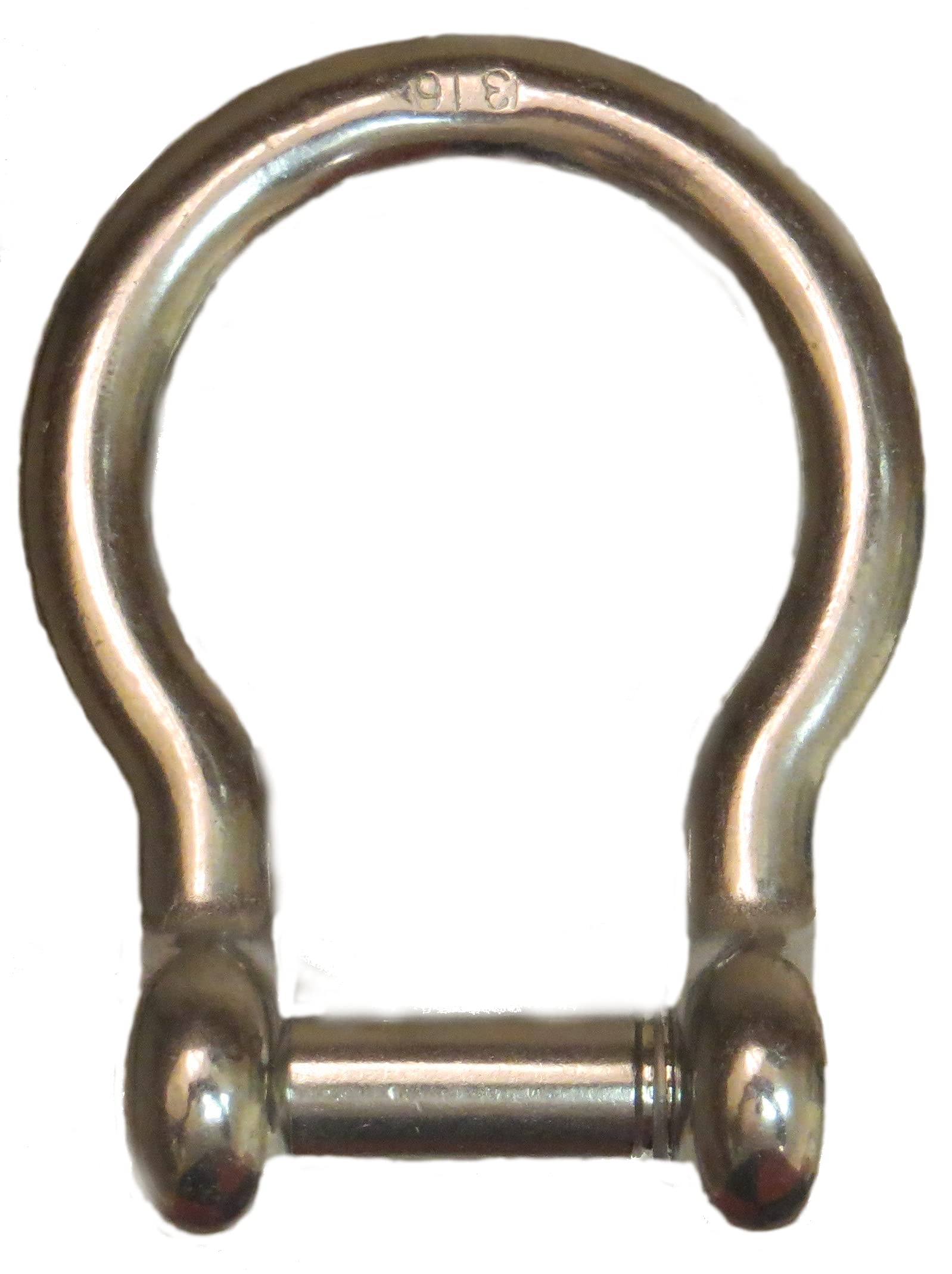 US Stainless Stainless Steel 316 Bow Shackle 3/8" (10mm) with Hex Sink Pin Marine Grade