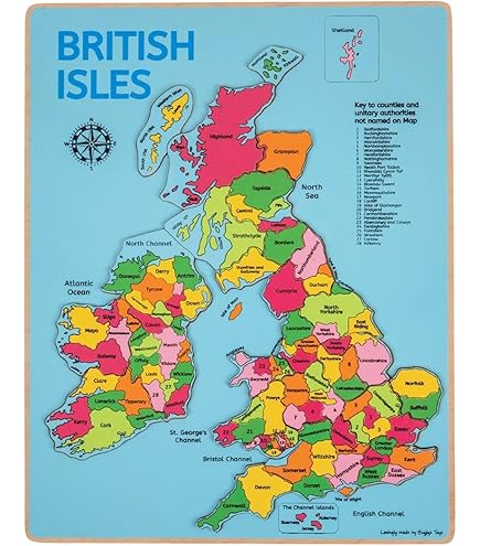 Amazon.com: British Isles County Map 1000 Piece Jigsaw Puzzle