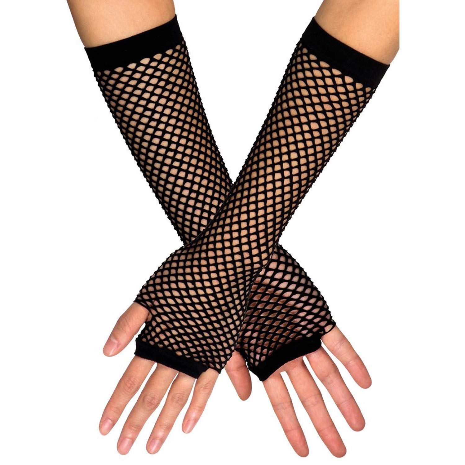 Boland 03060 New York Gloves, Black, One Size for Women, Mesh Gloves, Accessory, Carnival, Theme Party, Theme Party