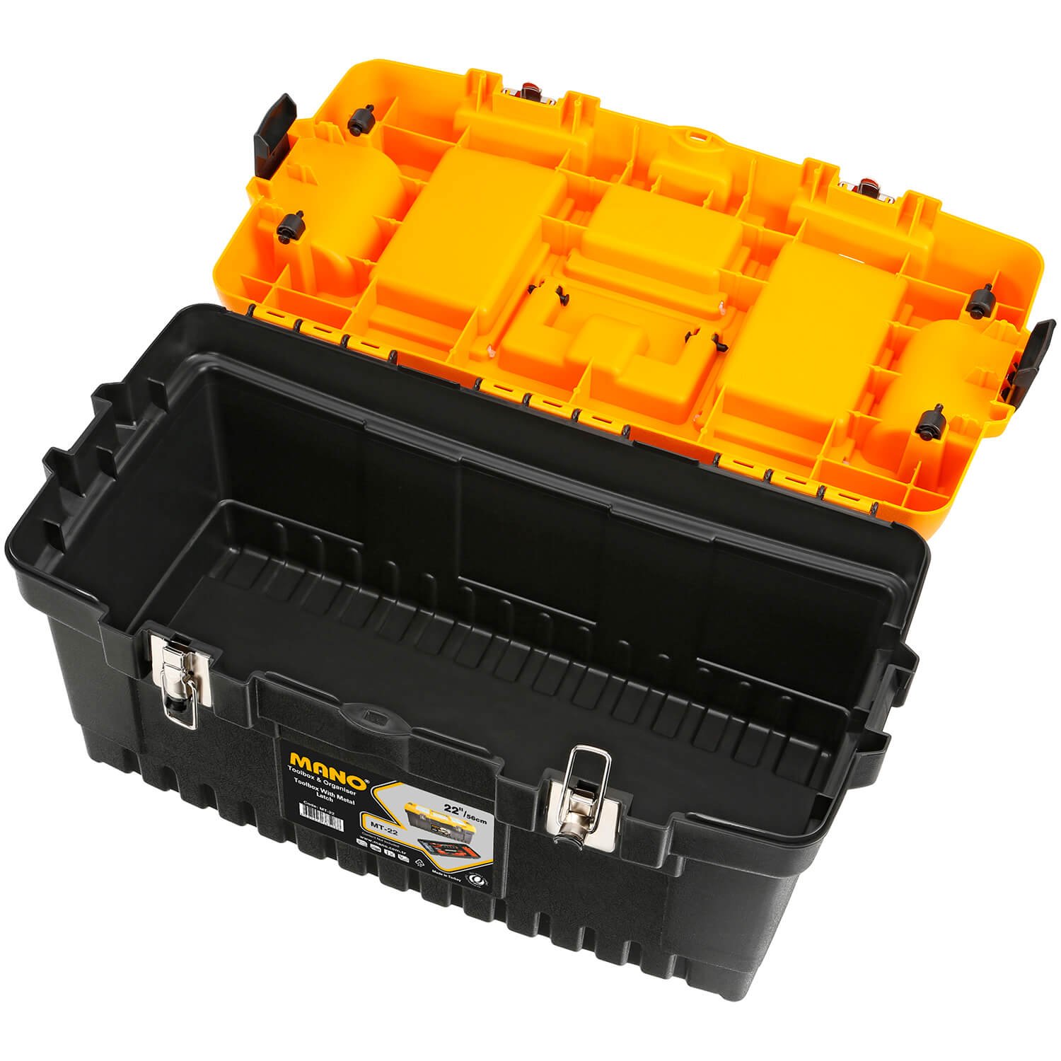 Mano MG 22inch Trade Quality Toolbox with Full Metal Hinge Rod Plus