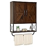 RUSTOWN Farmhouse Medicine Cabinet with 2 Barn