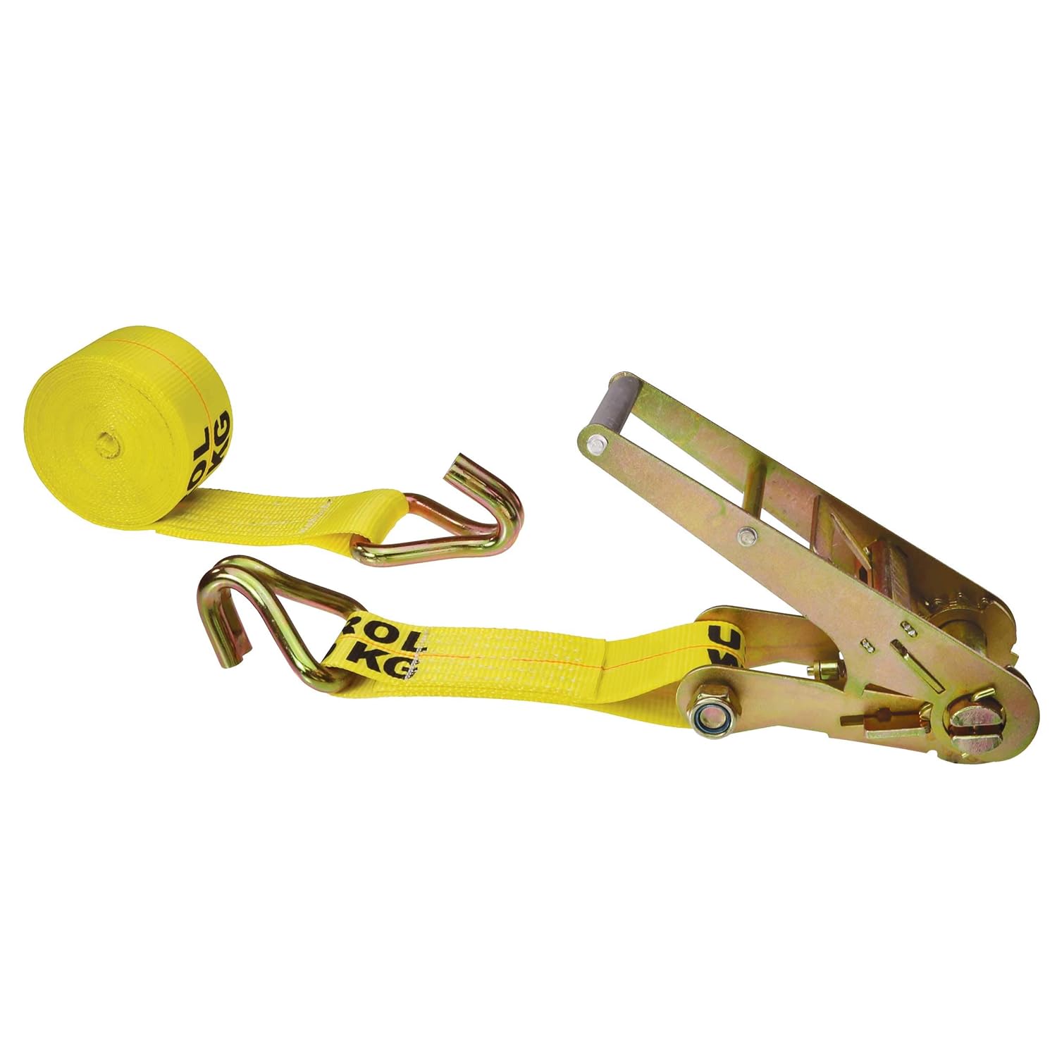 3" x 40' Yellow Ratchet Strap w/ Wire Hooks Home Improvement